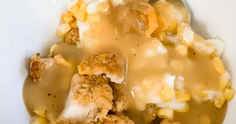 Mouthwatering KFC Chicken Mashed Potato Bowl