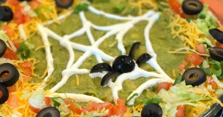 Boo-tiful Spiderweb Taco Dip