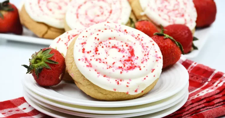 Strawberry Pop Tart Cookies