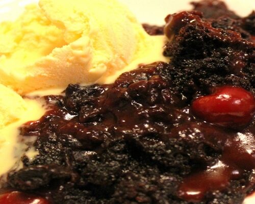 Dutch-Oven Chocolate Cherry Cobbler