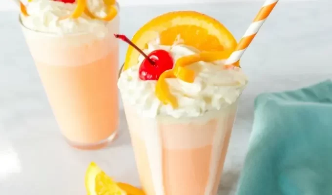 Luscious Orange Creamsicle Milkshake