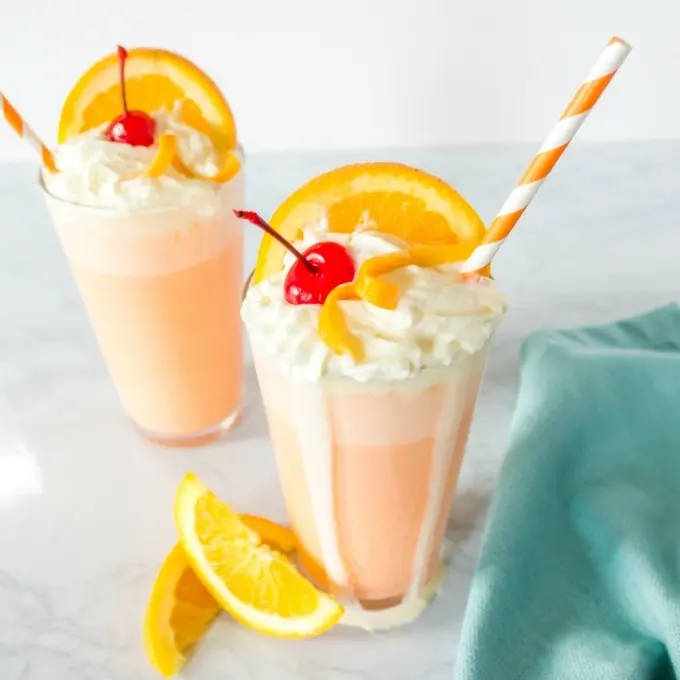 Luscious Orange Creamsicle Milkshake