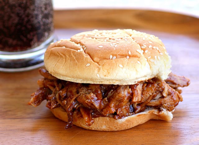 Root Beer Pulled Pork Sandwiches