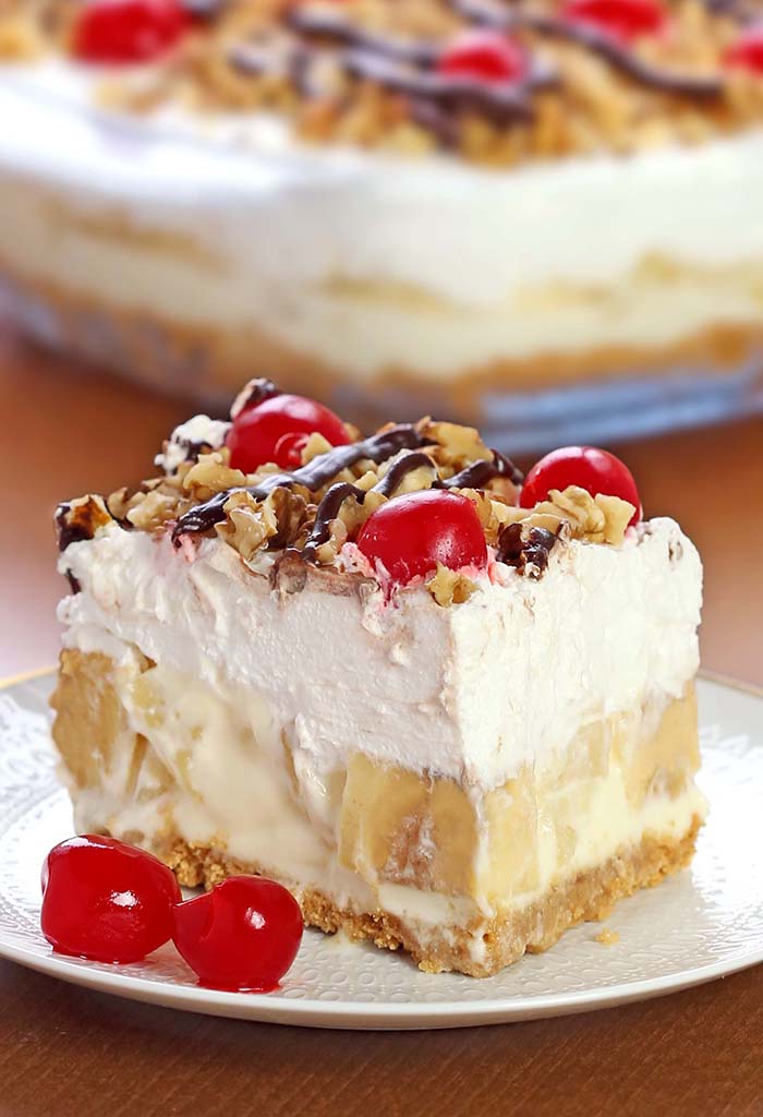 No-Bake Banana Split Dessert