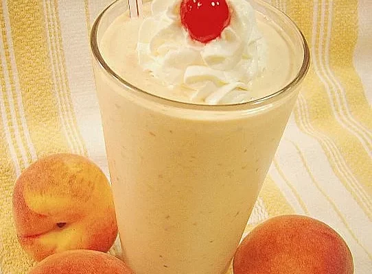 Delightful Peach Milkshake