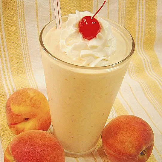 Delightful Peach Milkshake