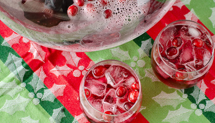 Easy Sparkling Cranberry Apple Cider Punch