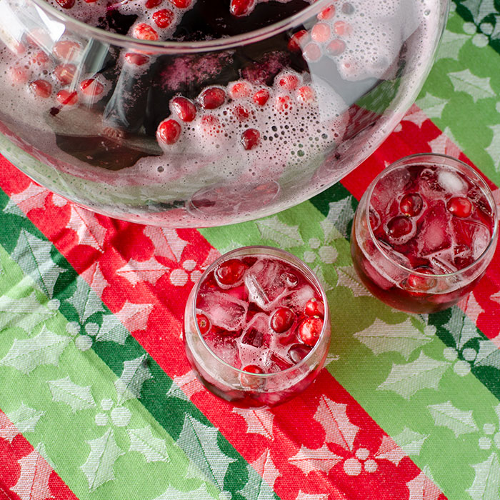 Easy Sparkling Cranberry Apple Cider Punch