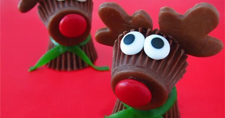 Reese’s Cup Rudolph the Red Nose Reindeer Treats