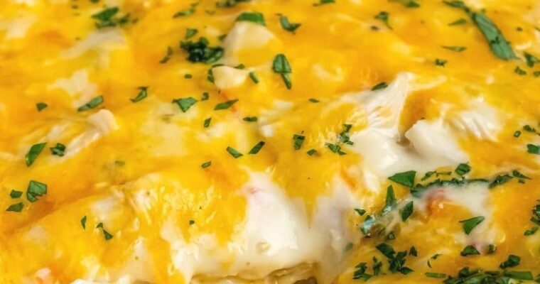 Simple Creamy Chicken Enchiladas