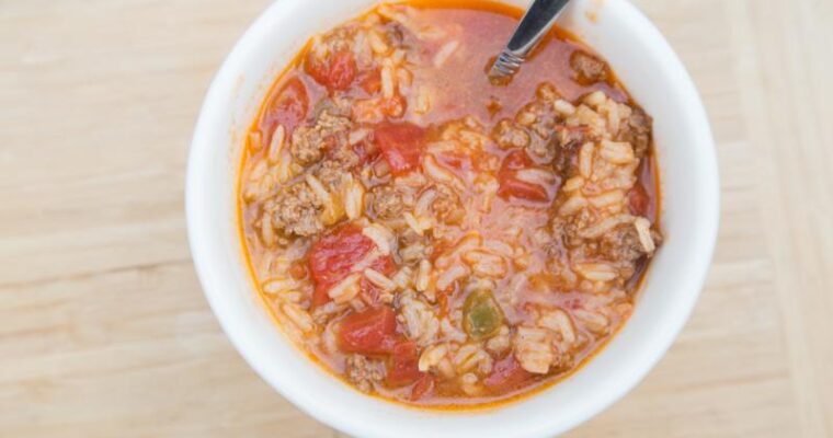 Spanish Rice Soup With Hamburger