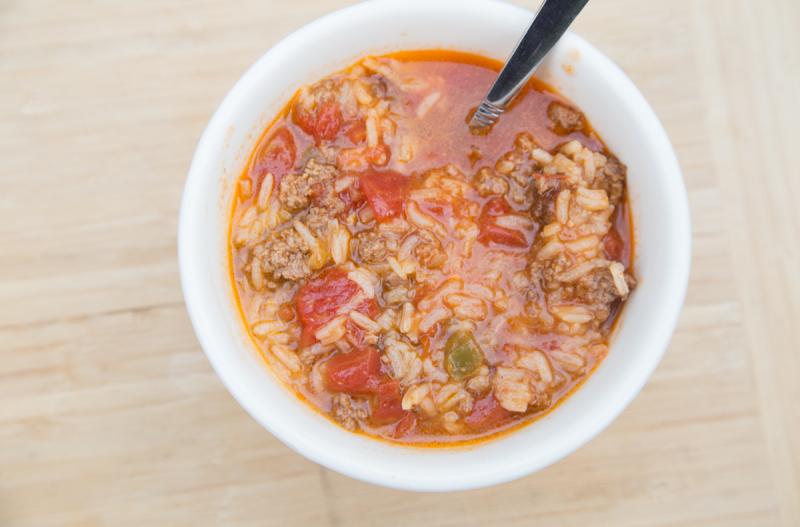 Spanish Rice Soup With Hamburger