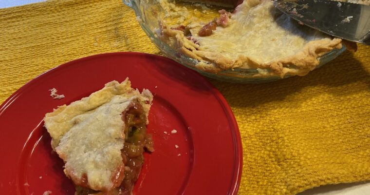 A Fruit-Filled Summer Treat….Strawberry Rhubarb Pie