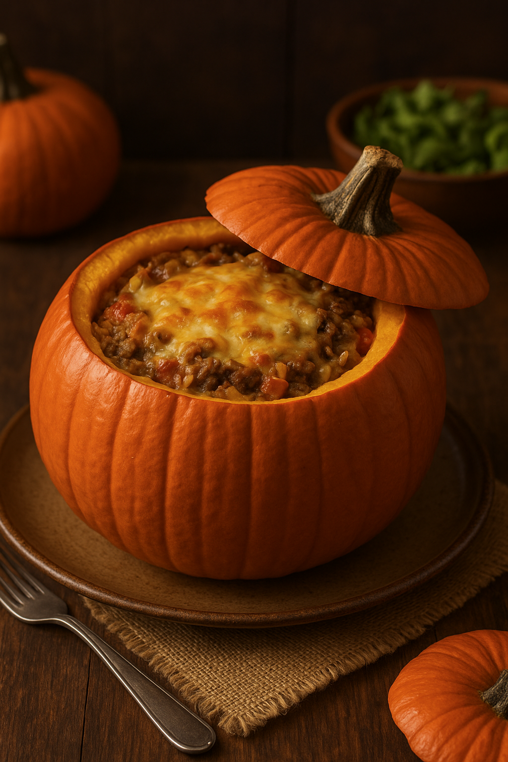 A Halloween Feast: Dinner Served in a Pumpkin!