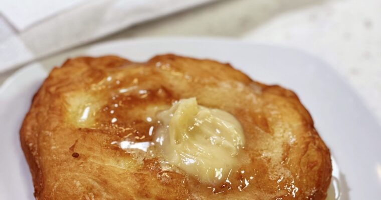 “Utah Fry Scones with Whipped Honey Butter”