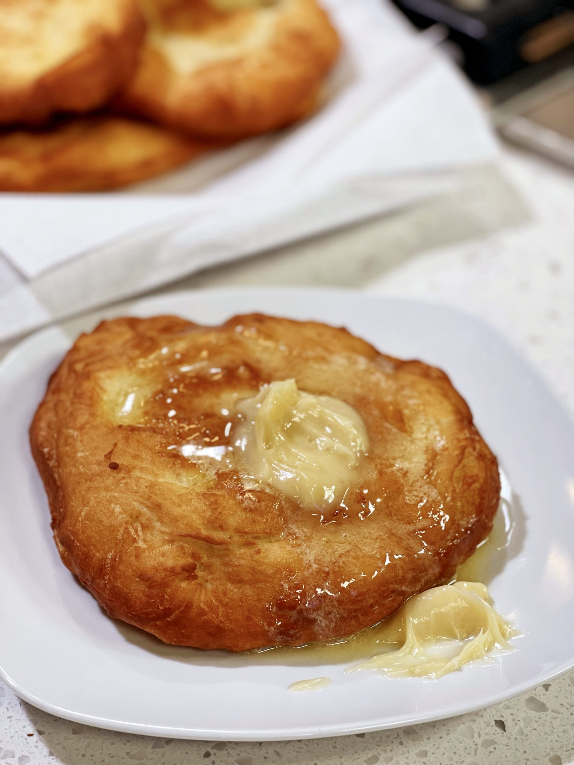 “Utah Fry Scones with Whipped Honey Butter”