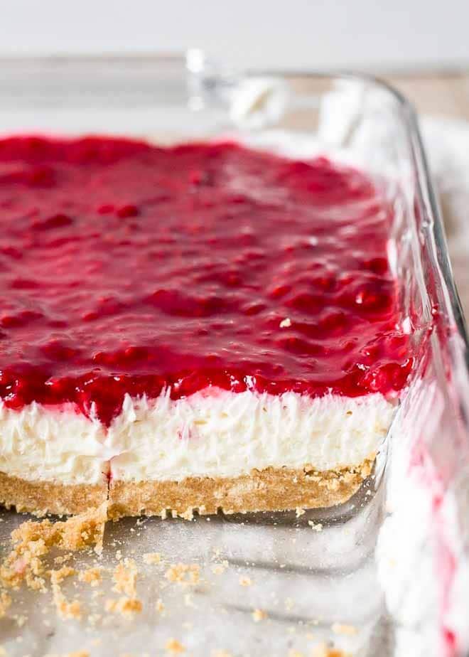 Easy No-Bake Raspberry Cheesecake